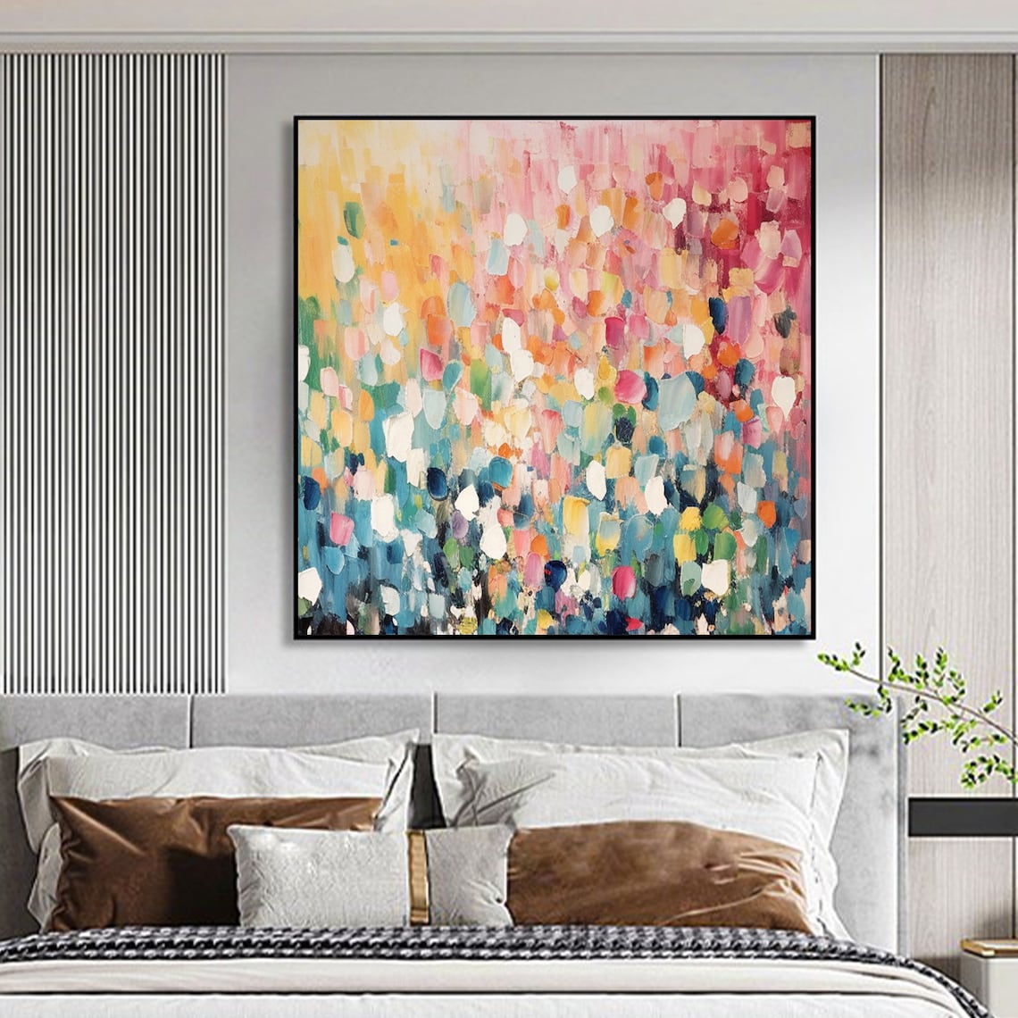 Abstract Colorful Texture, Modern Living Room Art Print - Image 2