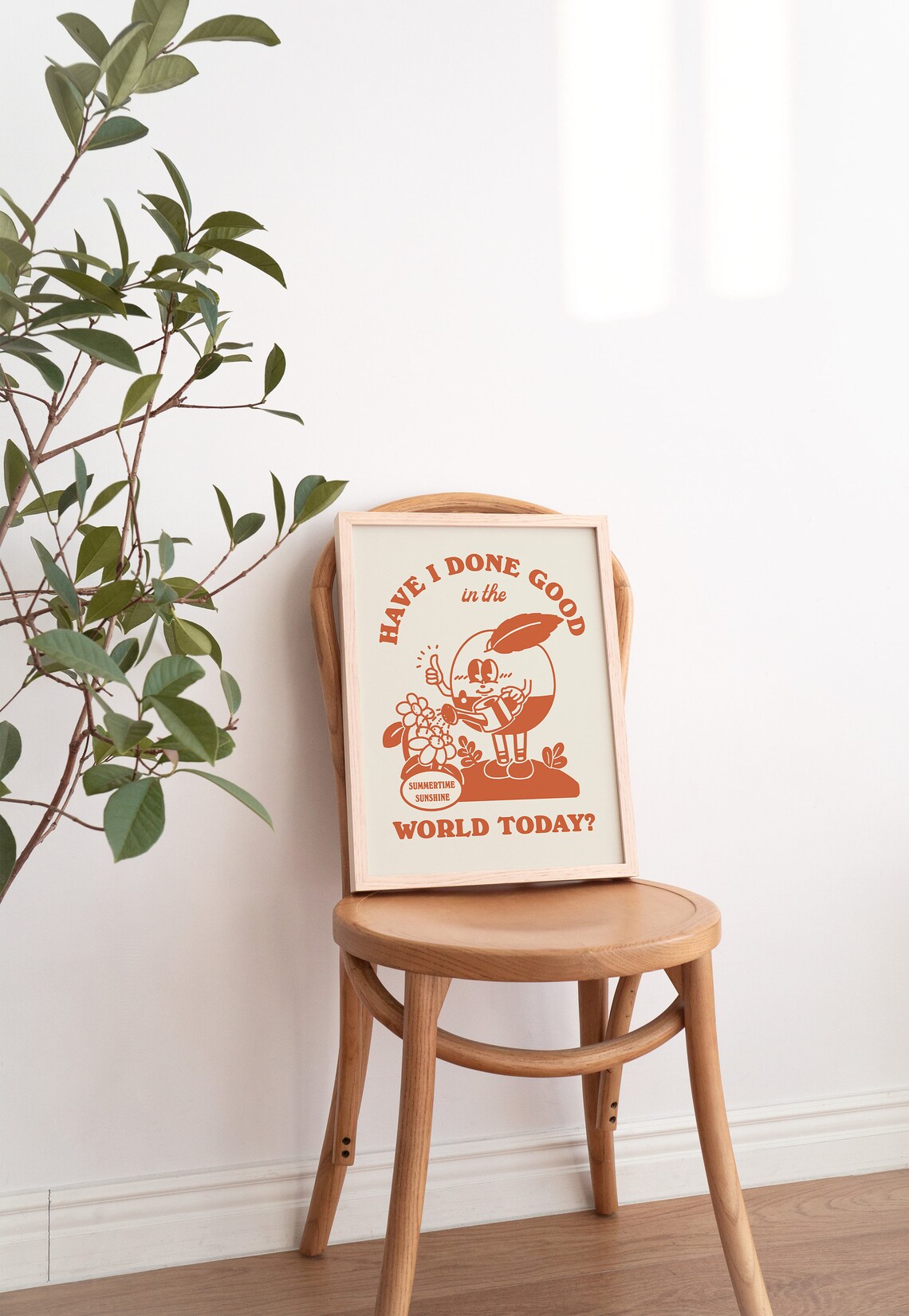 Retro Quote Poster Print Aesthetic Positive Wall Decor Large Art Prints Burnt Orange Art - Image 2