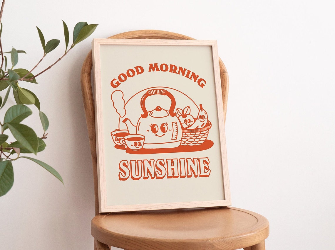 Cute Kitchen Wall Print Print Retro Food Wall Decor Large Breakfast Art Prints Vintage Art Cottagecore - Image 3