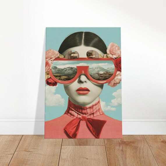 Abstract Goggles Canvas Art Vibrant Pop Aipowered