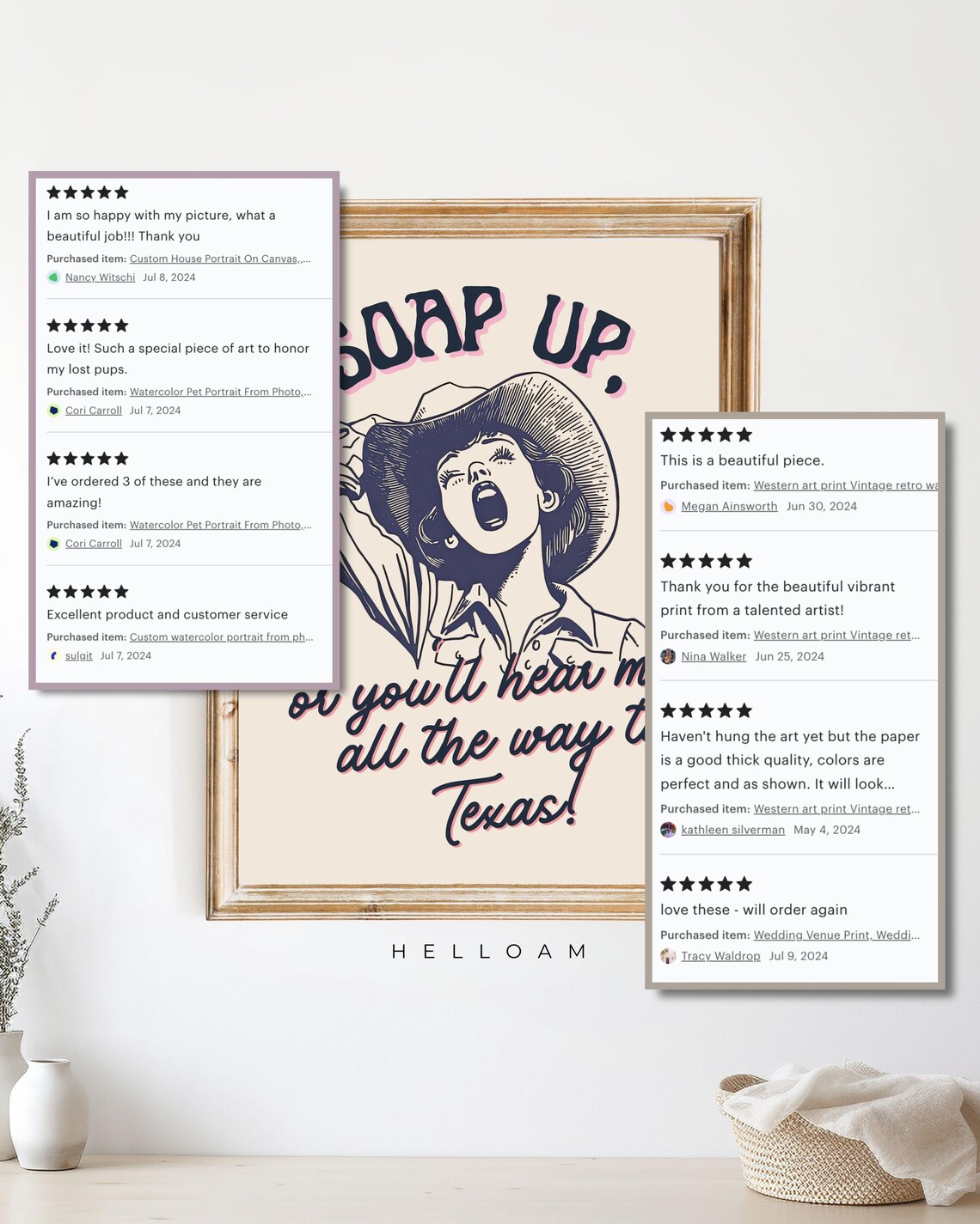 Cowgirl Bathroom Humor Poster, Funny Bathroom Sign - Image 4