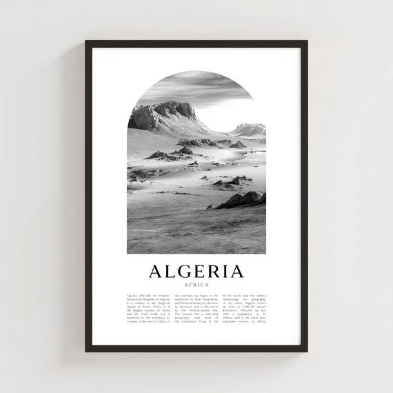 Algeria Travel Poster Print Wall Art Africa City Gift Decor Af20m