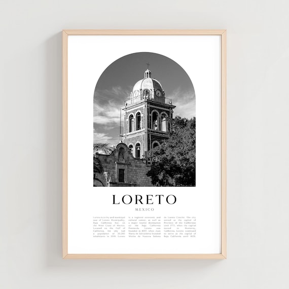 Loreto Travel Poster Print Wall Art Mexico City Gift Decor Na226m