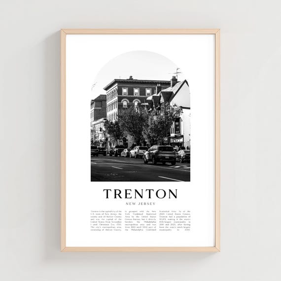 Trenton Travel Poster Print Wall Art New Jersey City Gift Decor Us374m