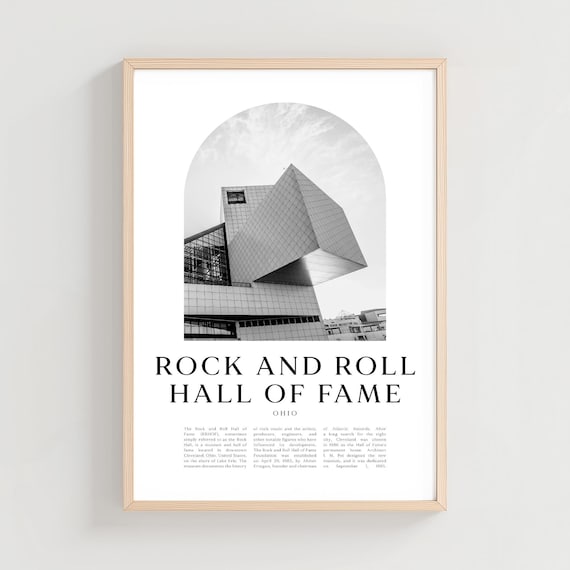 Rock and Roll Hall of Fame Cleveland Ohio Minimalist Photo Poster