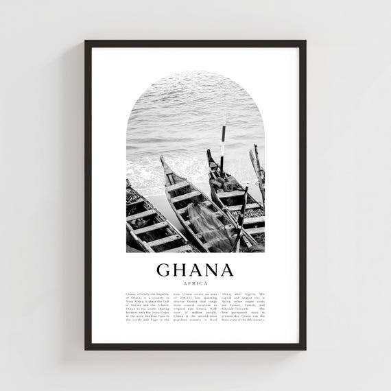 Ghana Travel Poster Print Wall Art Africa City Gift Decor Af49m