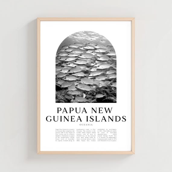 Papua New Guinea Travel Poster Print Oceania City Wall Art Gift Decor Cn23m