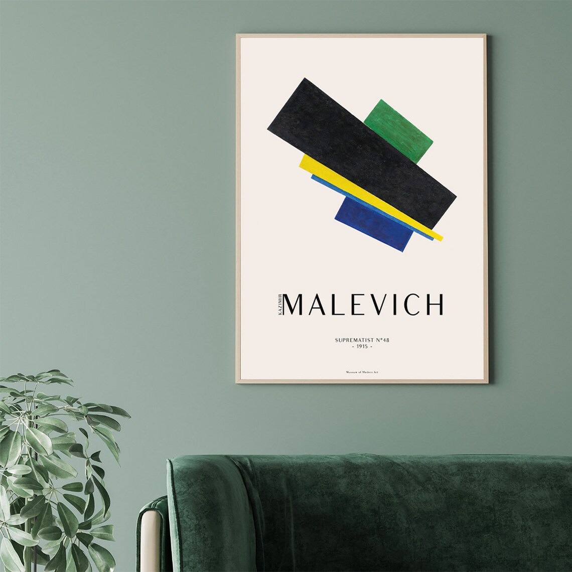Kazimir Malevich Suprematist No 48 1915 Geometric Abstract Poster - Image 3