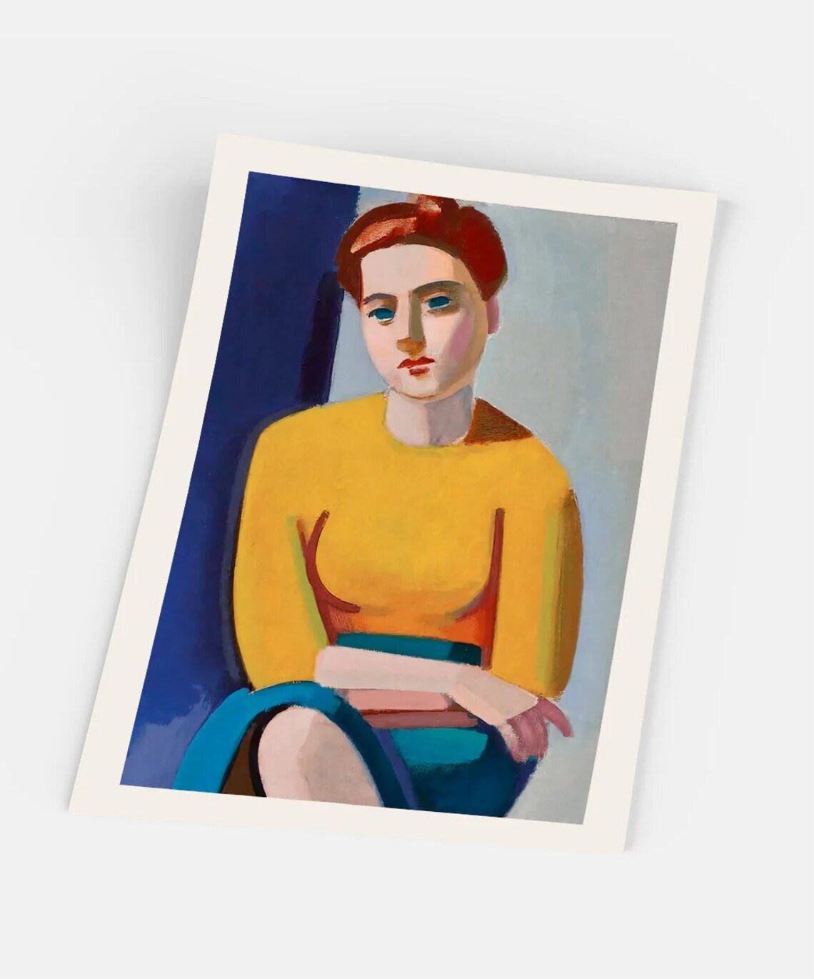 Lundstrom Portrait Of Hanne Hansen Cubism Art Print - Image 5