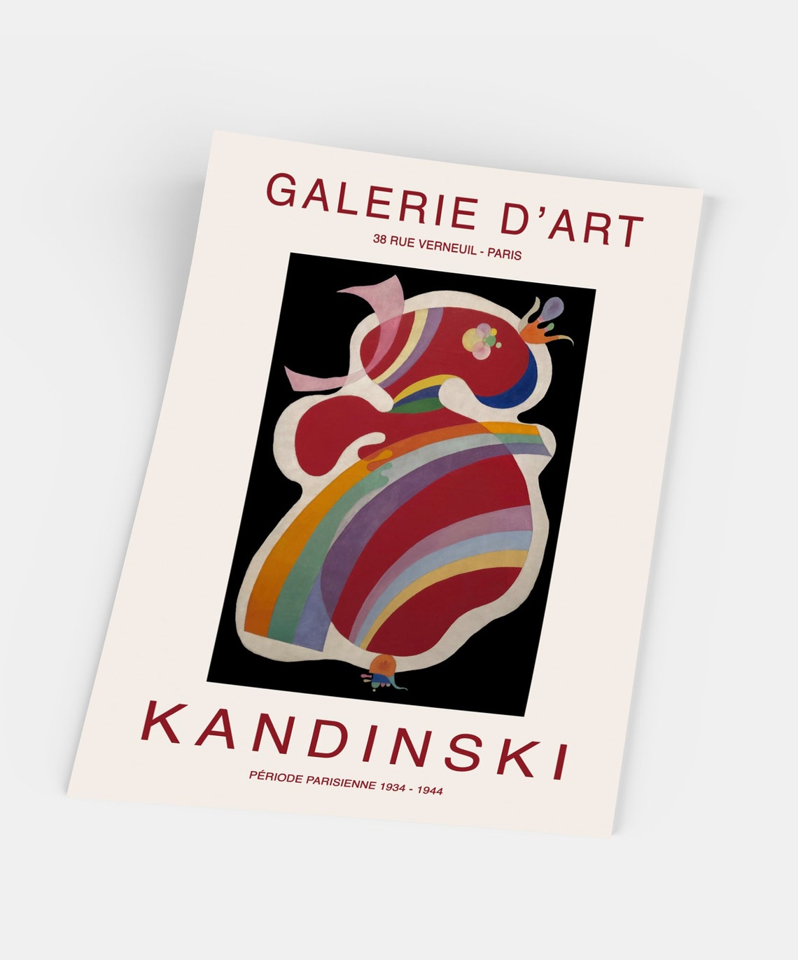 Kandinski Galerie D'Art Paris Colorful Abstract Exhibition Poster - Image 5
