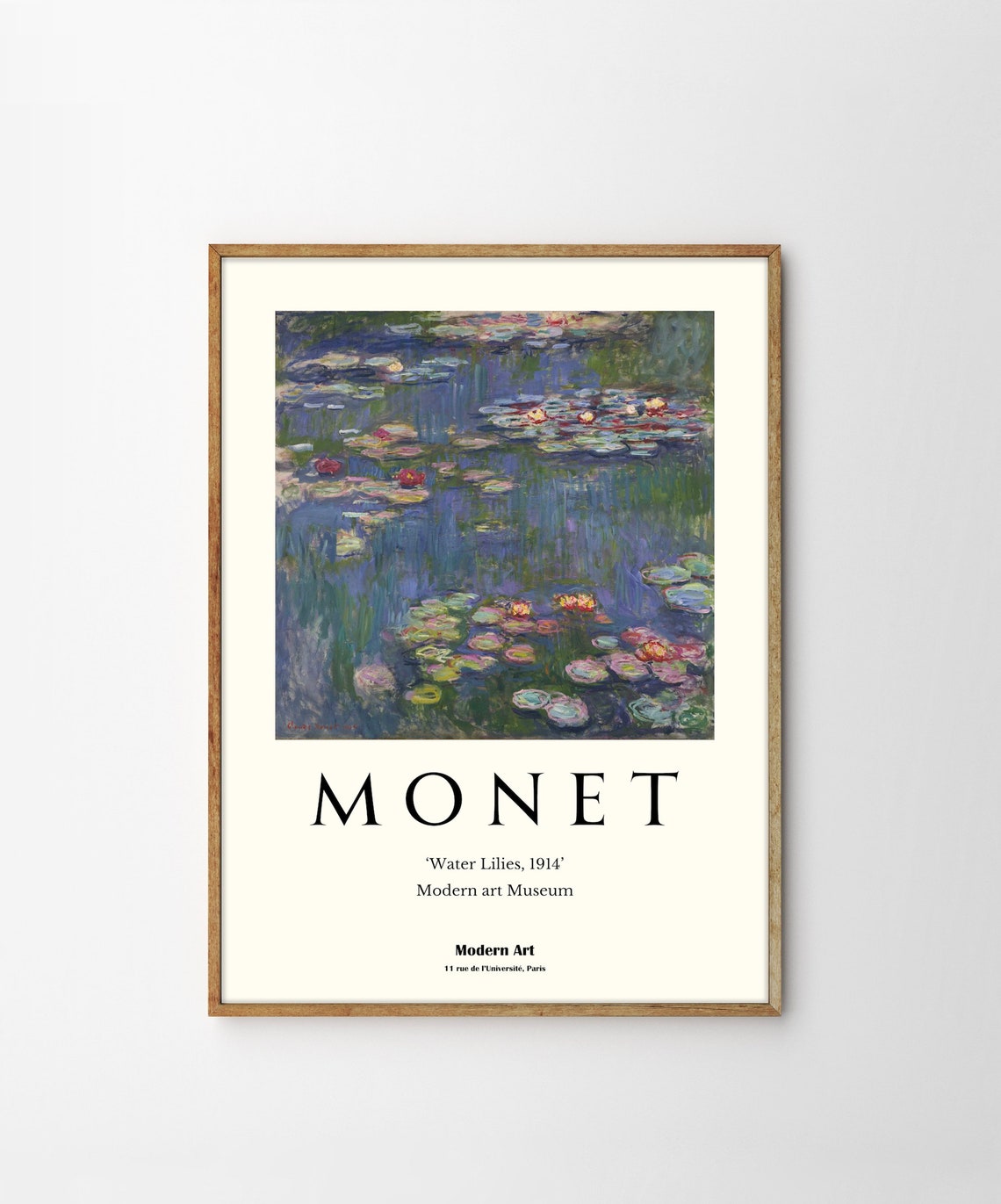 Claude Monet Water Lilies 1914 Impressionist Pond Exhibition Poster - Image 4