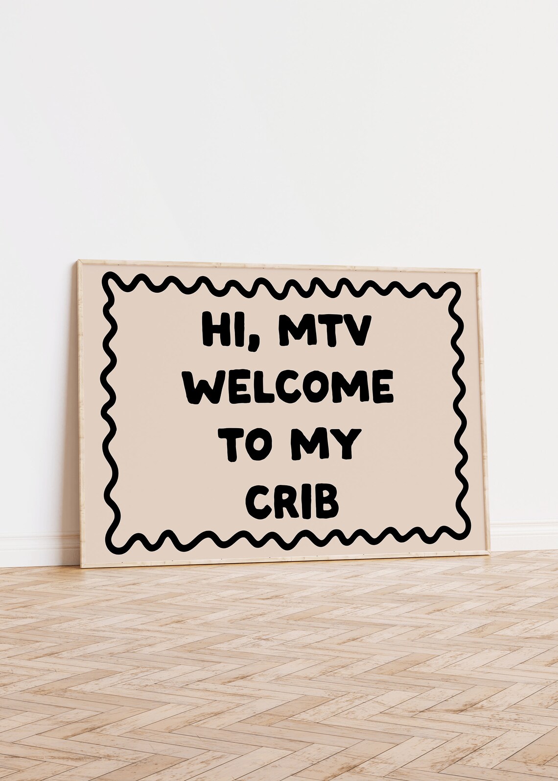Hi Mtv Welcome To My Crib Art Print Preppy Apartment Art Poster Trendy Cool Apartment Art Dorm Decor Cool Living Room Art Decor Funky - Image 2