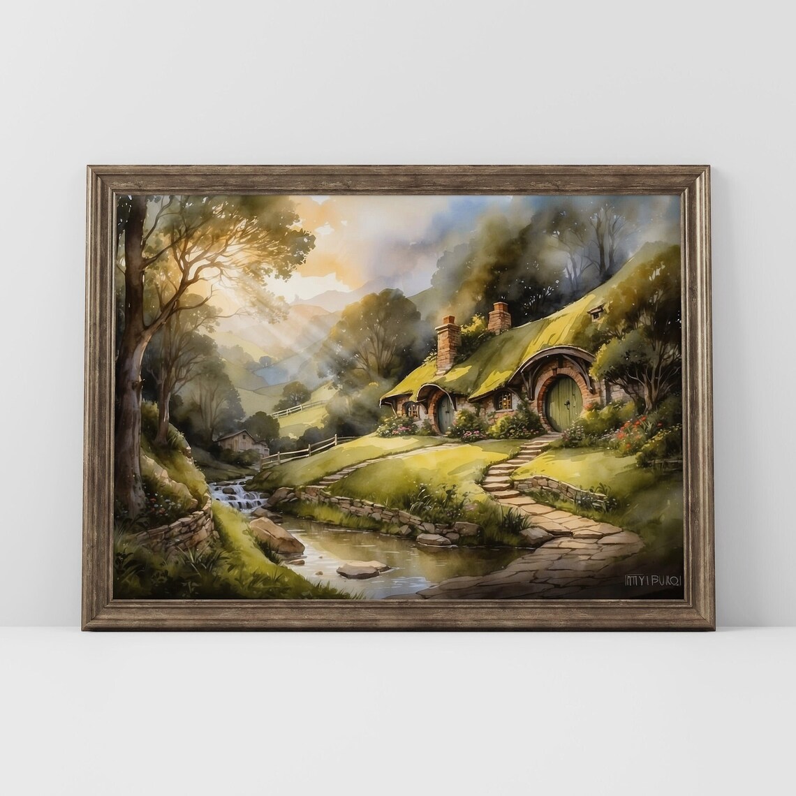 Fantasy House In The Shire Fine Poster Print