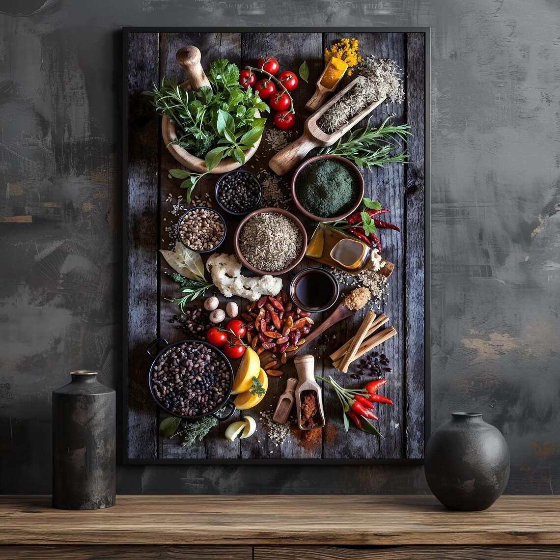 Rustic Culinary Delight, Kitchen Painting - Image 2