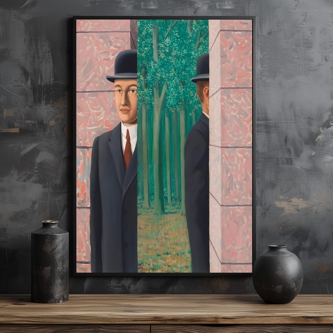 Rene Magritte The Pilgrim Bowler Hat Tree Surrealist Art Poster - Image 2