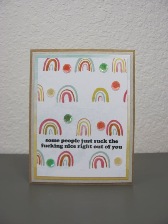 Suck The Nice Snarky Humor Greeting Card