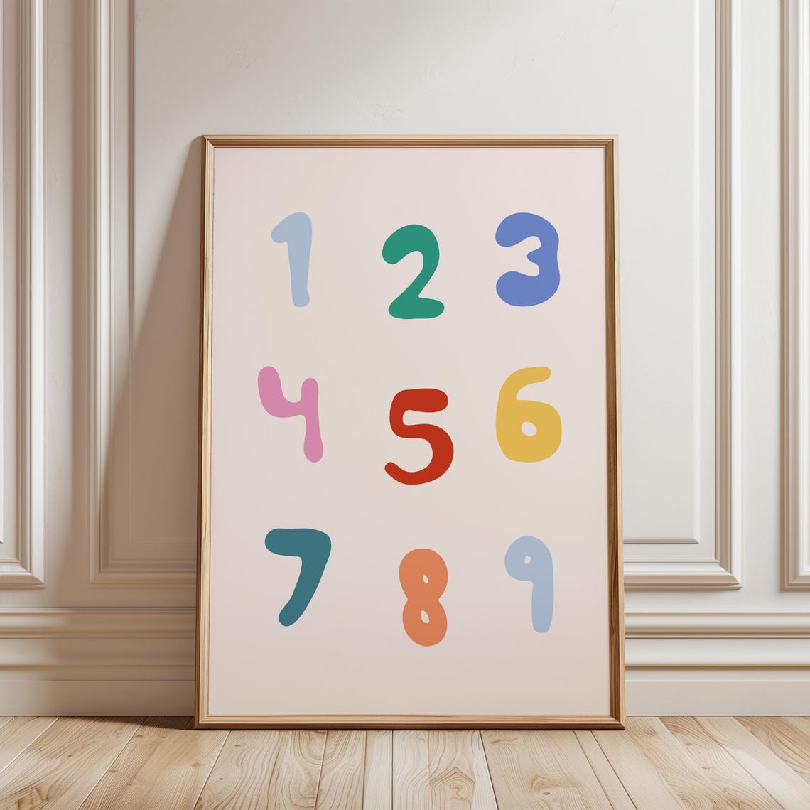 Rainbow Numbers Wall Art Educational Kids Print Modern Nursery Decor Learning Print Playroom Counting Art Classroom - Image 3
