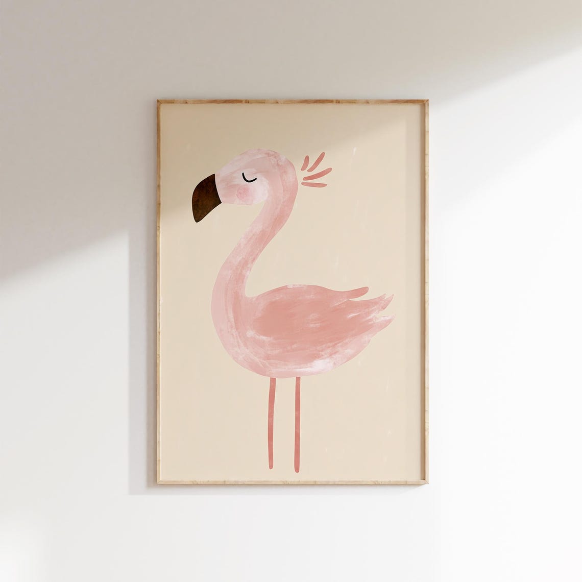 Flamingo Wall Art Nursery Animal Print Kids Room Decor Pink Flamingo Poster Baby Room Art Flamingo Pink Girls Room Decor - Image 2