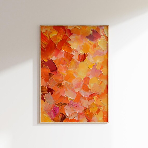 Eclectic Abstract Art Bold Colorful Wall Decor Modern Maximalist Home Print Textured Contemporary Design Vibrant Artwork For Home