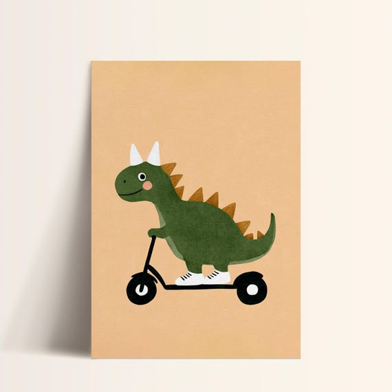 Trendy Dinosaur Wall Art Kids Room Decor Playful Toddler Room Poster Nursery Art Boys Dinosaur Wall Poster