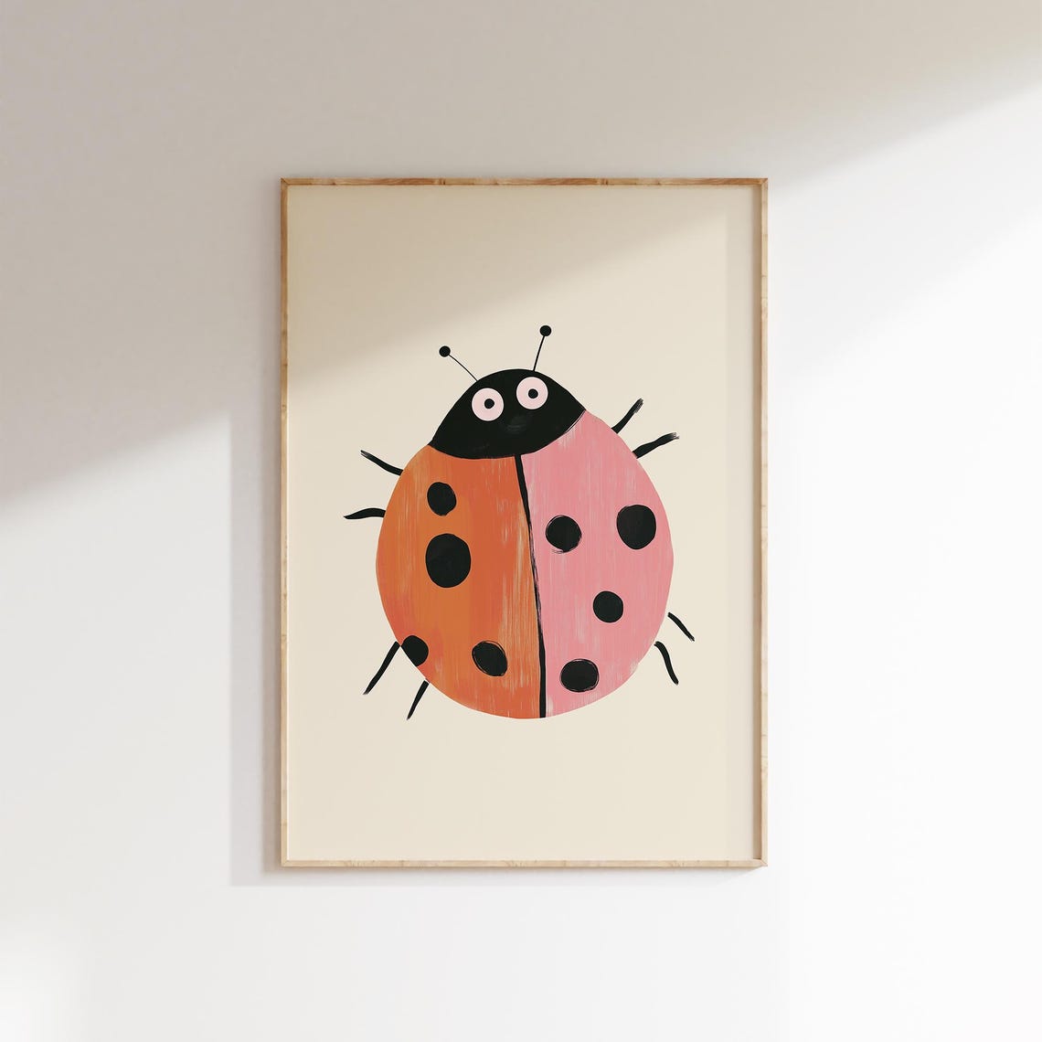 Ladybug Wall Art Kids Room Nature Inspired Nursery Decor Bug Illustration - Image 2
