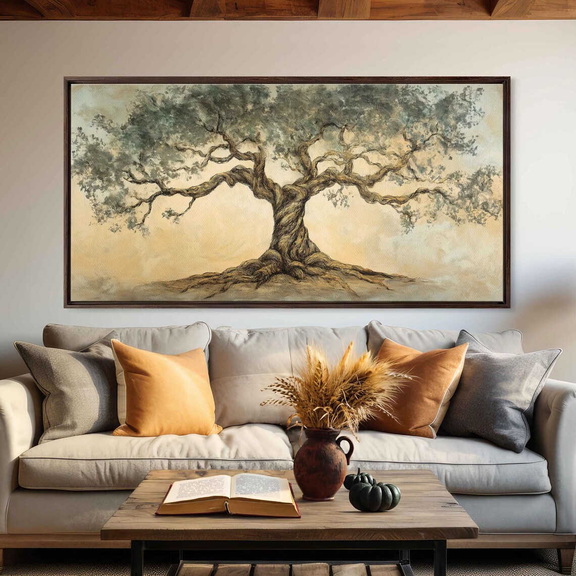 Tree Of Life Vintage Pastel Roots And Branches Art Print - Image 3
