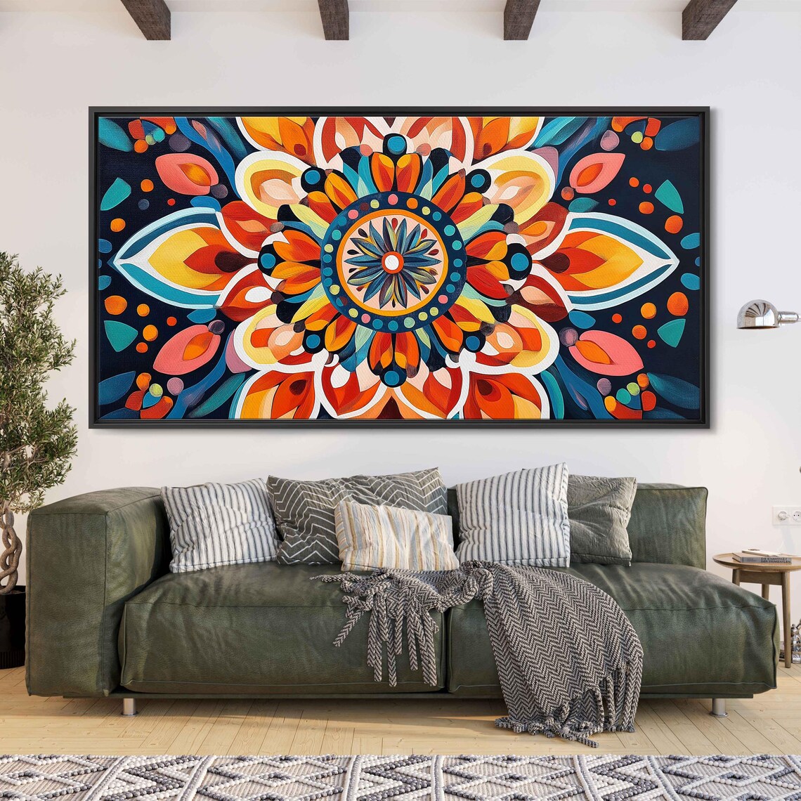 Colorful Mandala Design, Intricate Patterns Art Print - Image 3