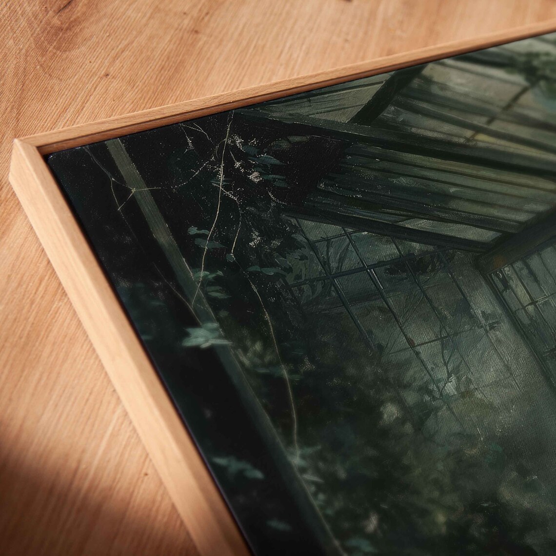 Eerie Weed-Covered Greenhouse, Foggy Night Poster - Image 2
