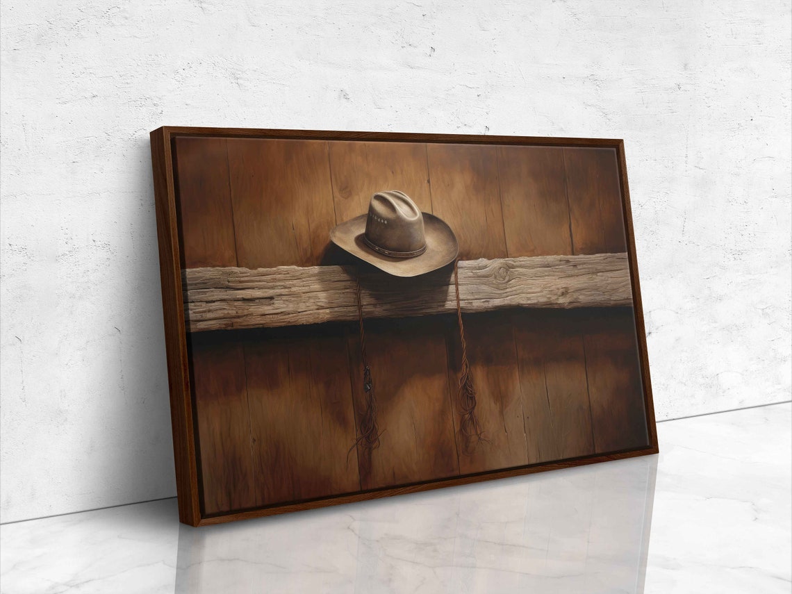 Cowboy Hat Framed Print Ready To Hang - Image 4