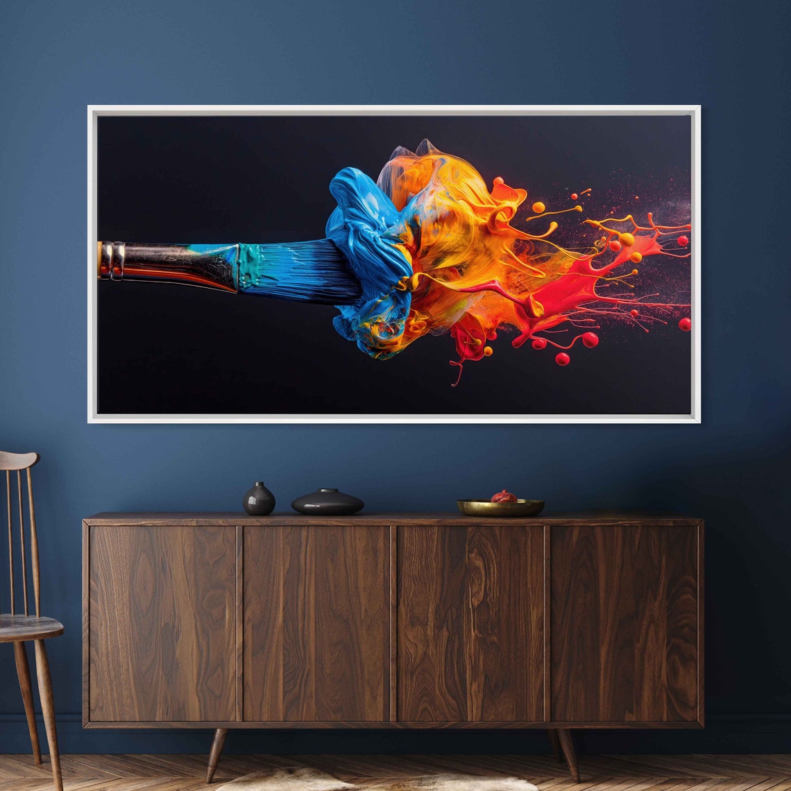 Abstract Paintbrush Splash Art Print - Image 3