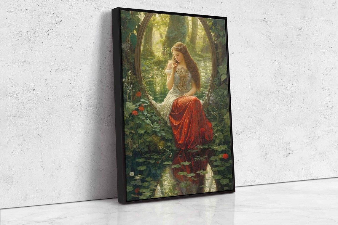 Medieval Princess In The Forest, Art Print - Image 4