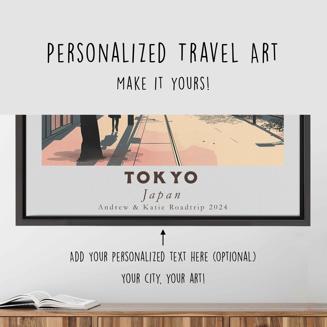 Tokyo Japan Cherry Blossom Street Pink Sun Serene Spring Travel Poster - Image 4