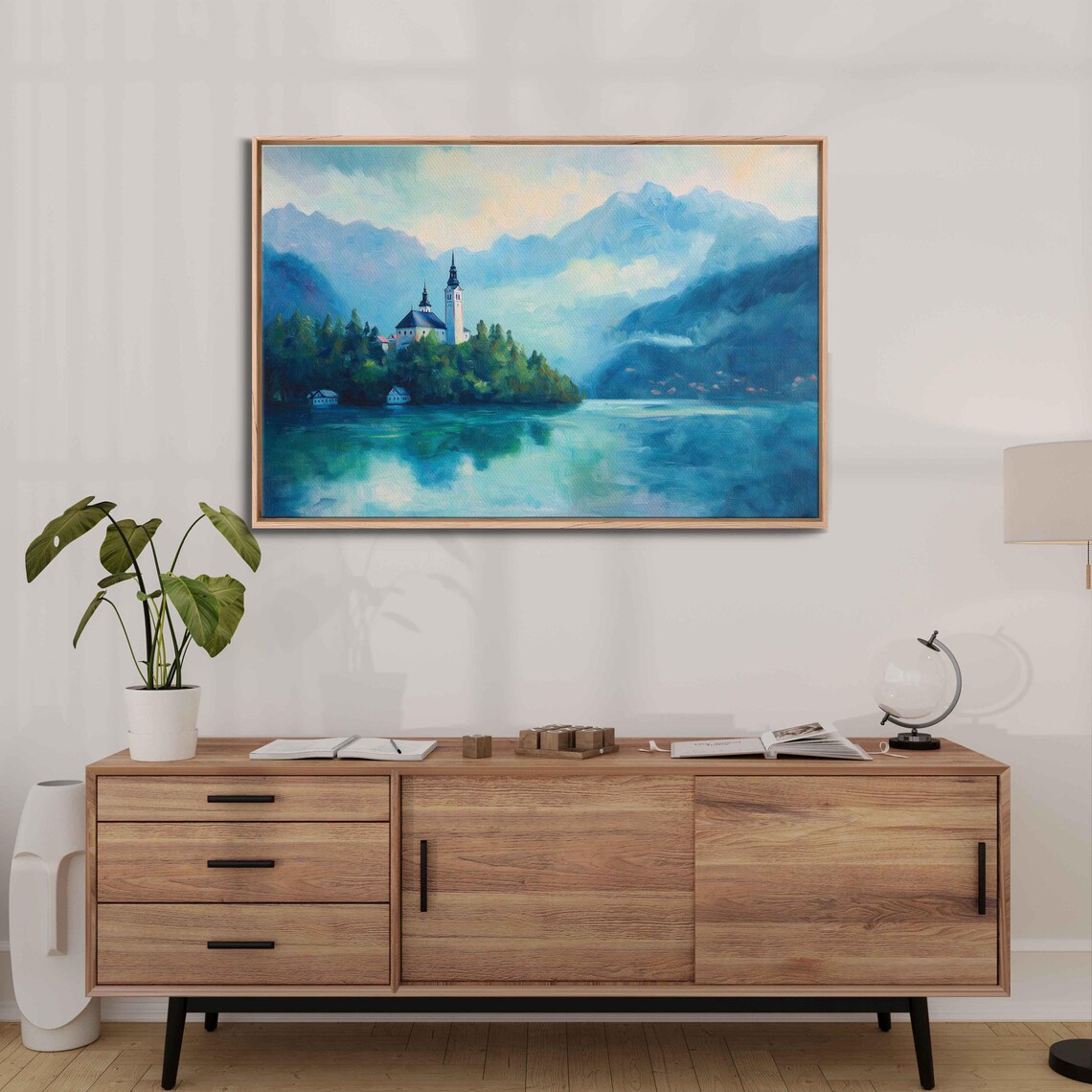 Lake Bled Slovenia Island Church Turquoise Lake Alpine Mountain View Travel Poster - Image 3