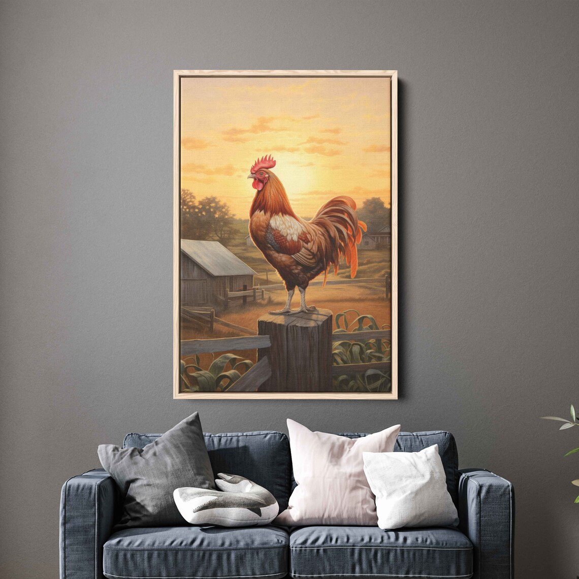 Rooster Painting Wall Art Print, Bird Wall Decor - Image 3
