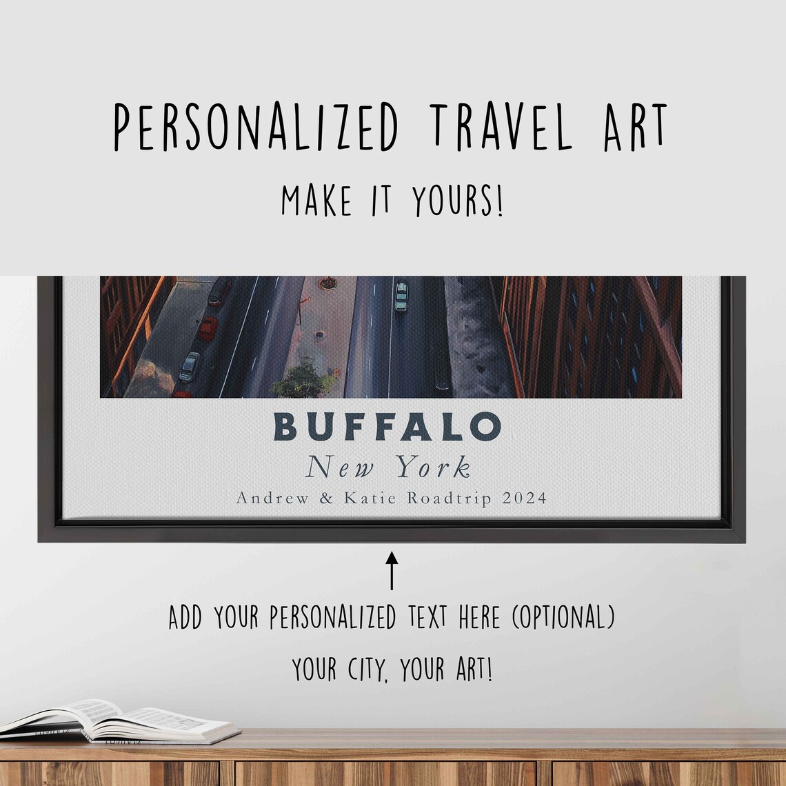 Buffalo New York Downtown Street Historic Towers Sunset View Travel Poster - Image 4
