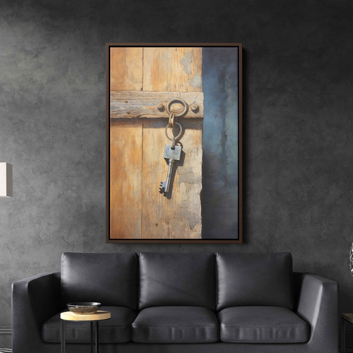 Rustic Key Hanging On Barn Door Wall Art Print Old Farmhouse Worn Down Barn Ready To Hang - Image 2