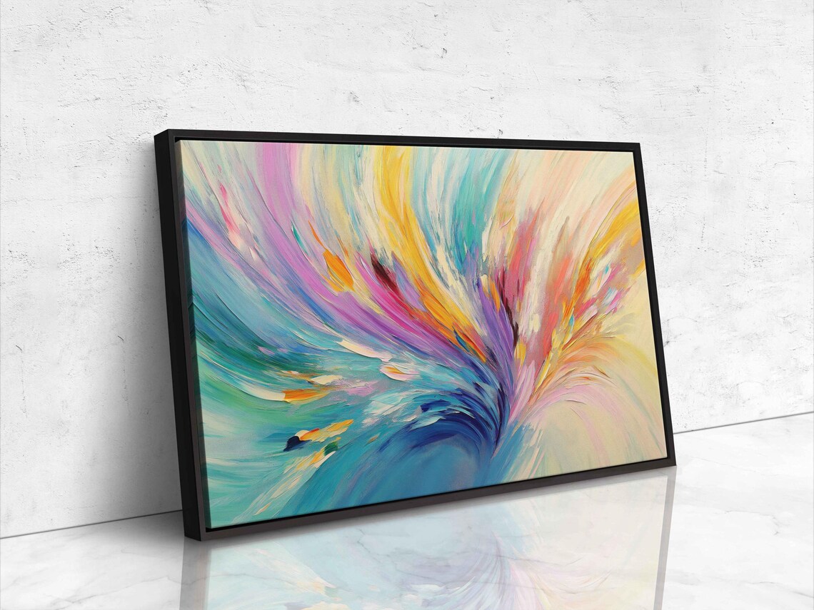 Abstract Spring Movement Art Print, Vibrant Pastels - Image 4