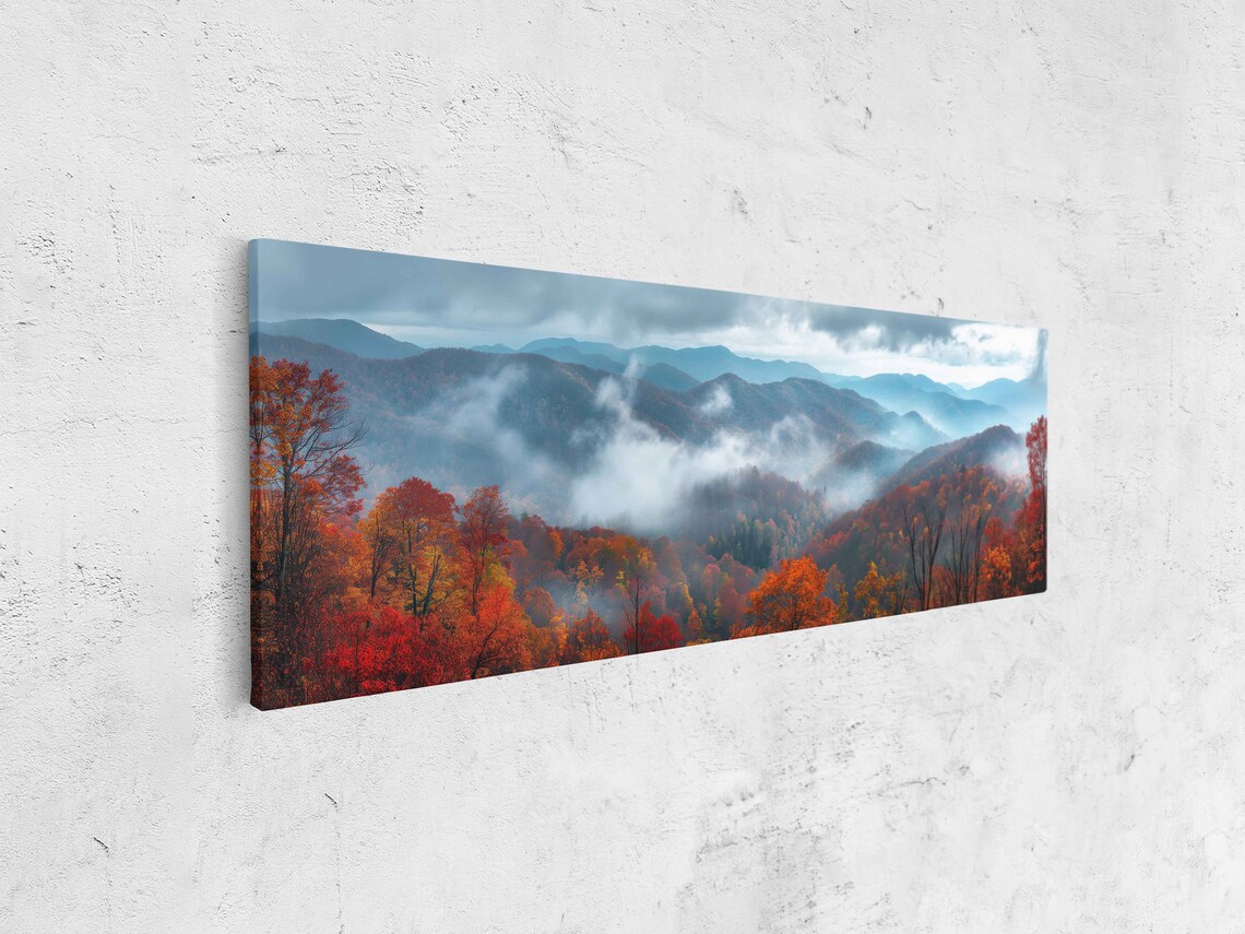 Great Smoky Mountains Autumn Foliage Wall Art Print - Image 4