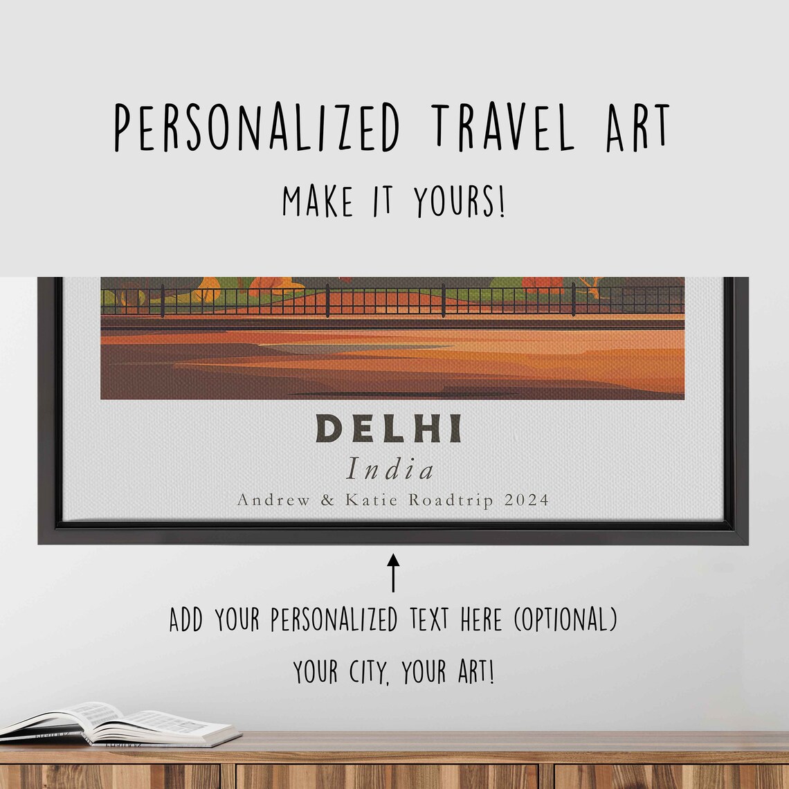 Delhi India Mughal Monument Domes Minarets Golden Sunset Travel Poster - Image 4