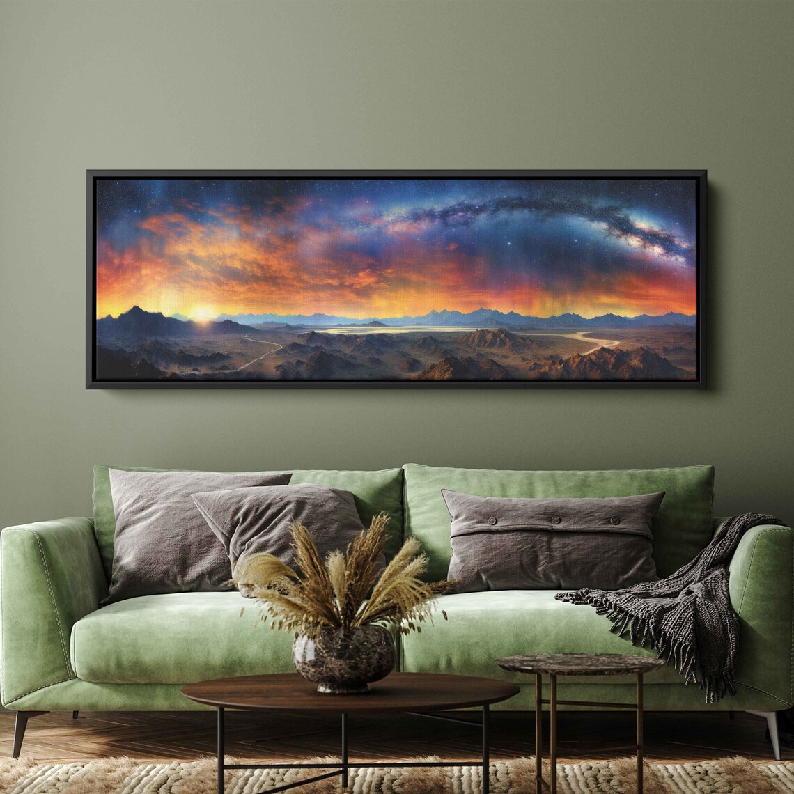 Starry Sky Mountains Art Print, Celestial Landscape - Image 3