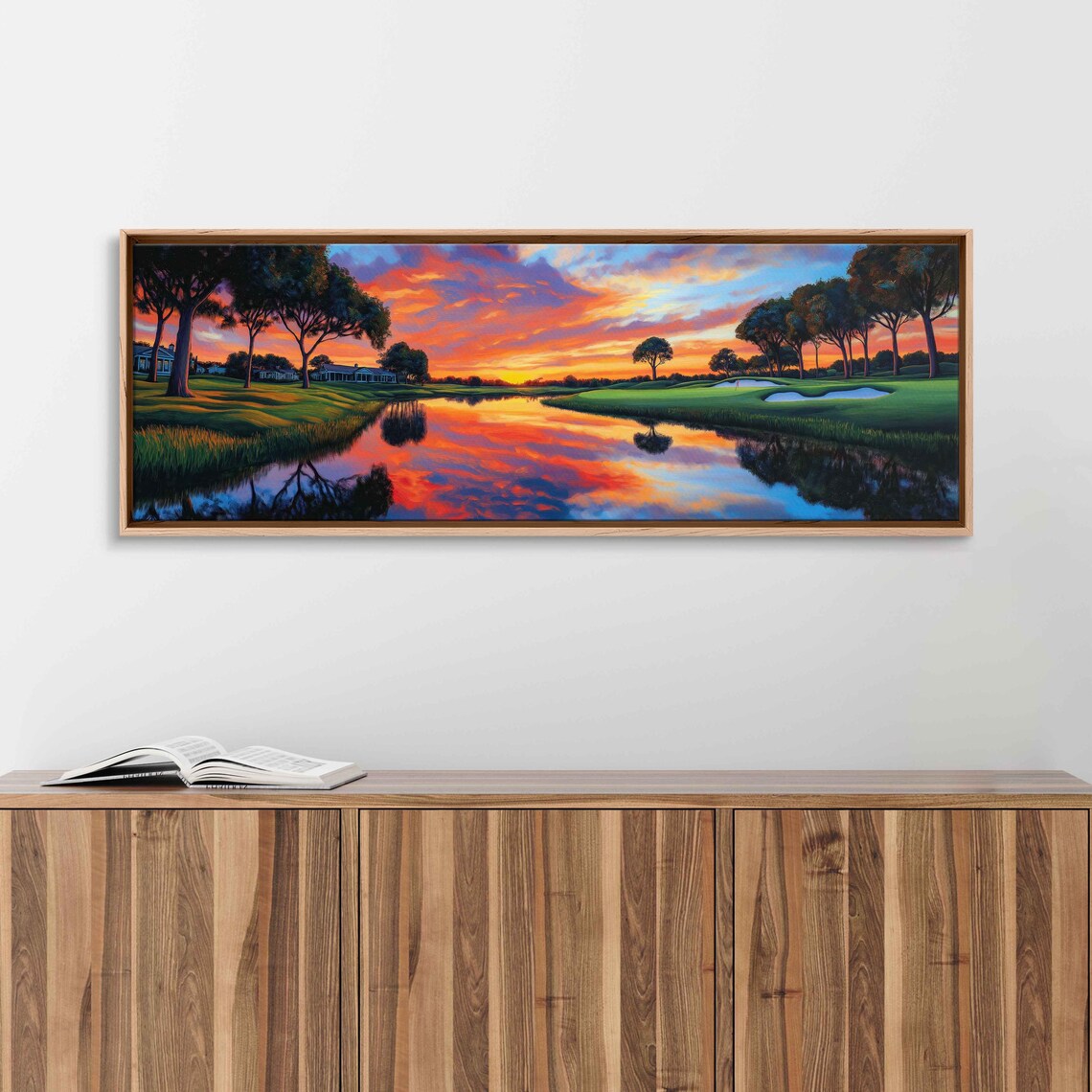Sunset Over Bay Hill Club Wall Art Print