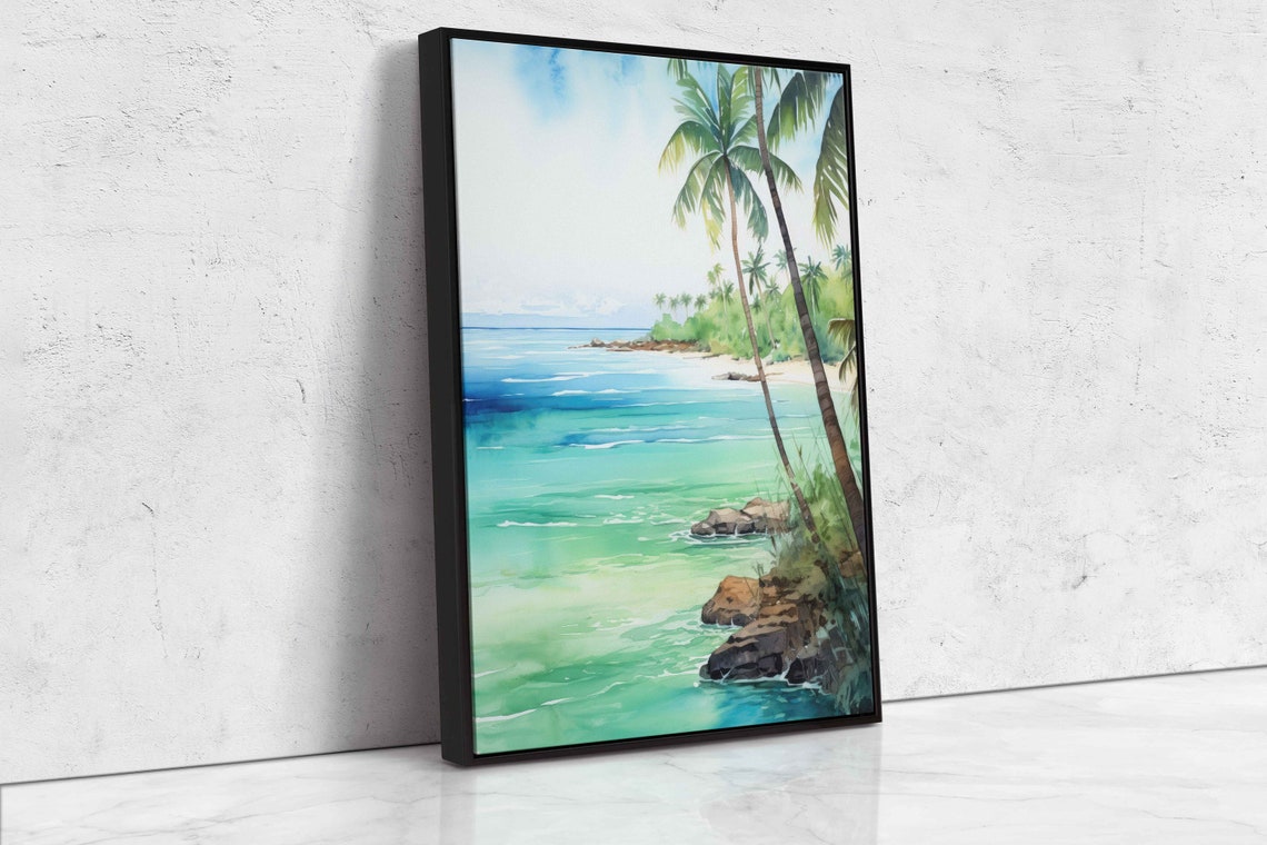 Tropical Island Framed Print Ready To Hang - Image 4