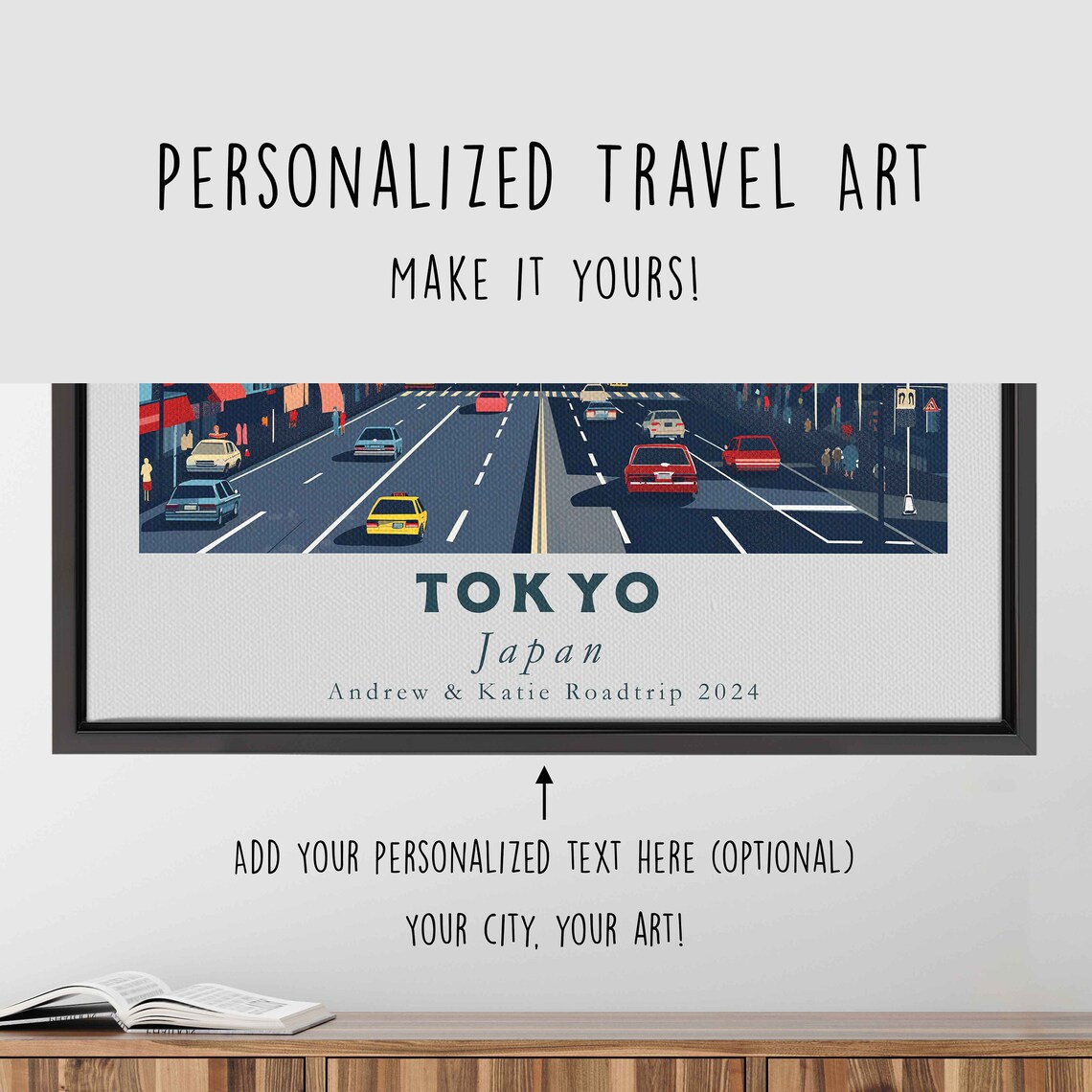 Tokyo Japan Retro Cityscape Tokyo Tower Sunset Skyline Travel Poster - Image 4