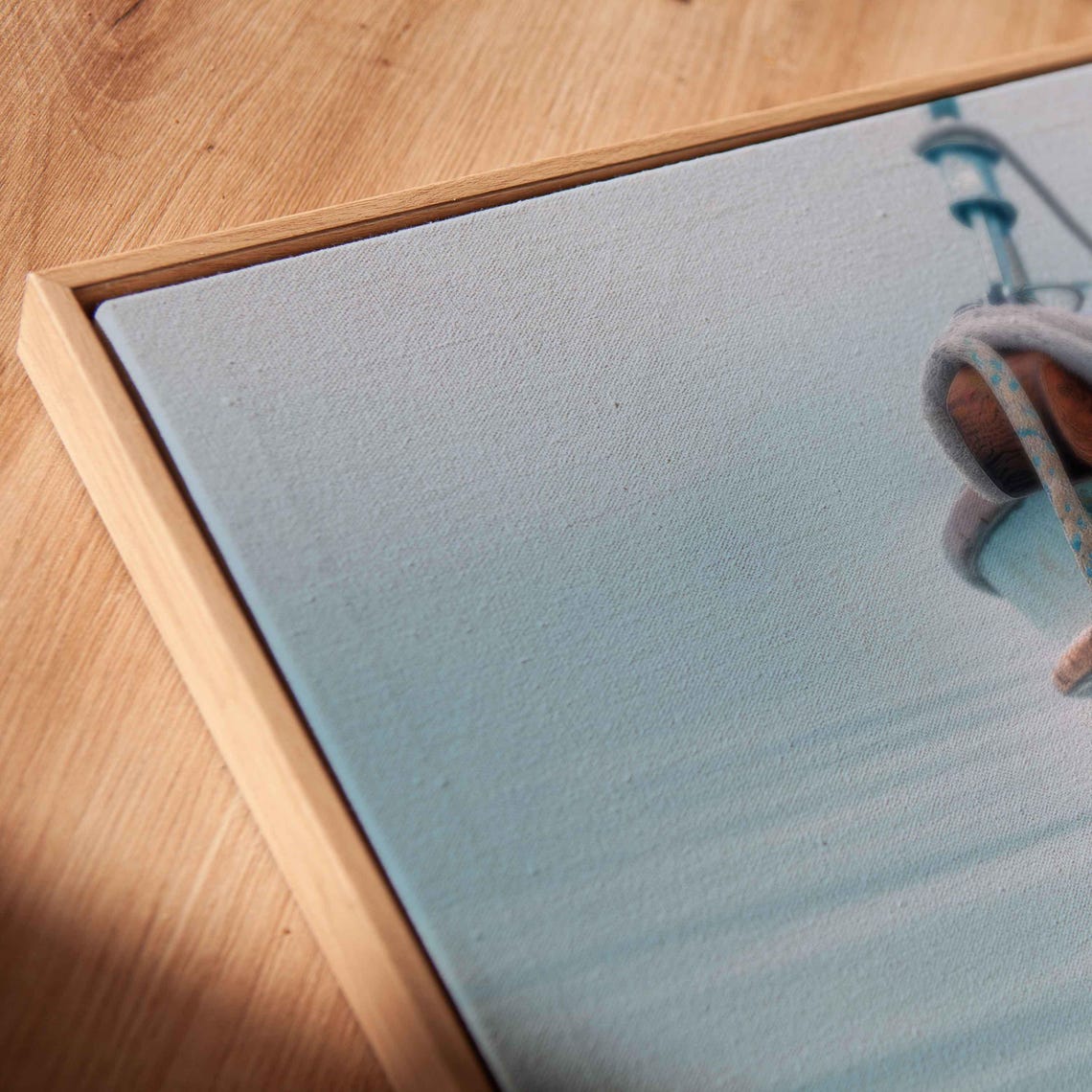 Sailboat Bow With Mooring Rope Over Calm Reflective Water Poster - Image 2