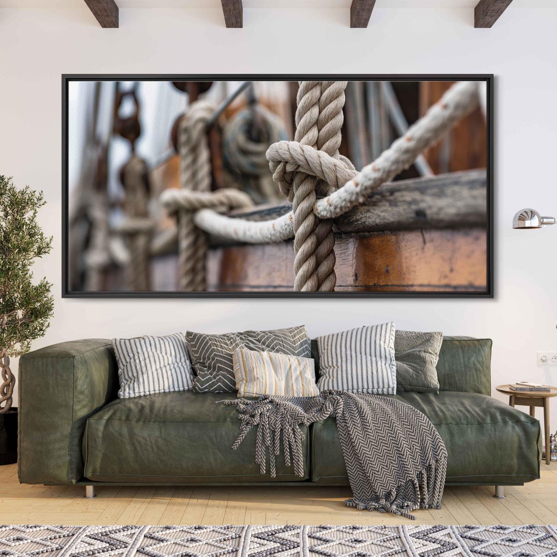 Sailor Knot Rope Close-Up Rustic Nautical Photography Poster