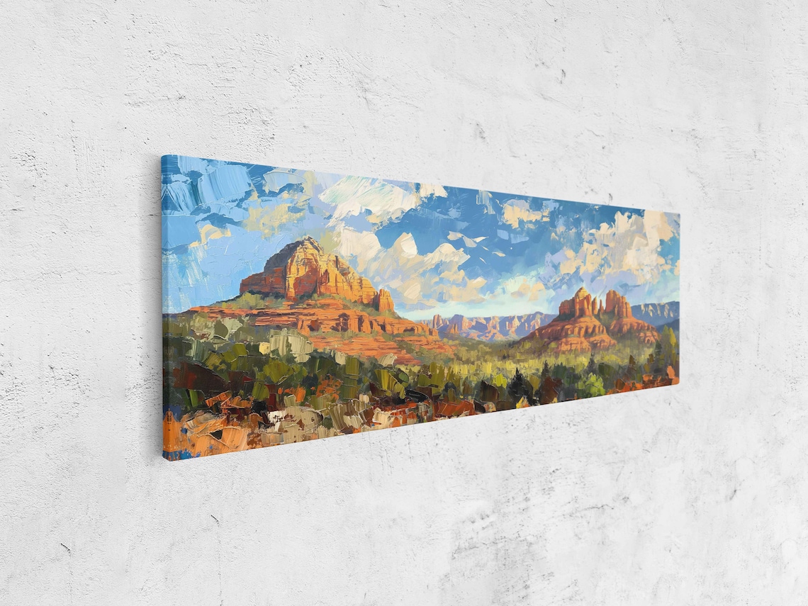Sedona Red Rocks Impressionist Painting Desert Buttes Poster - Image 4