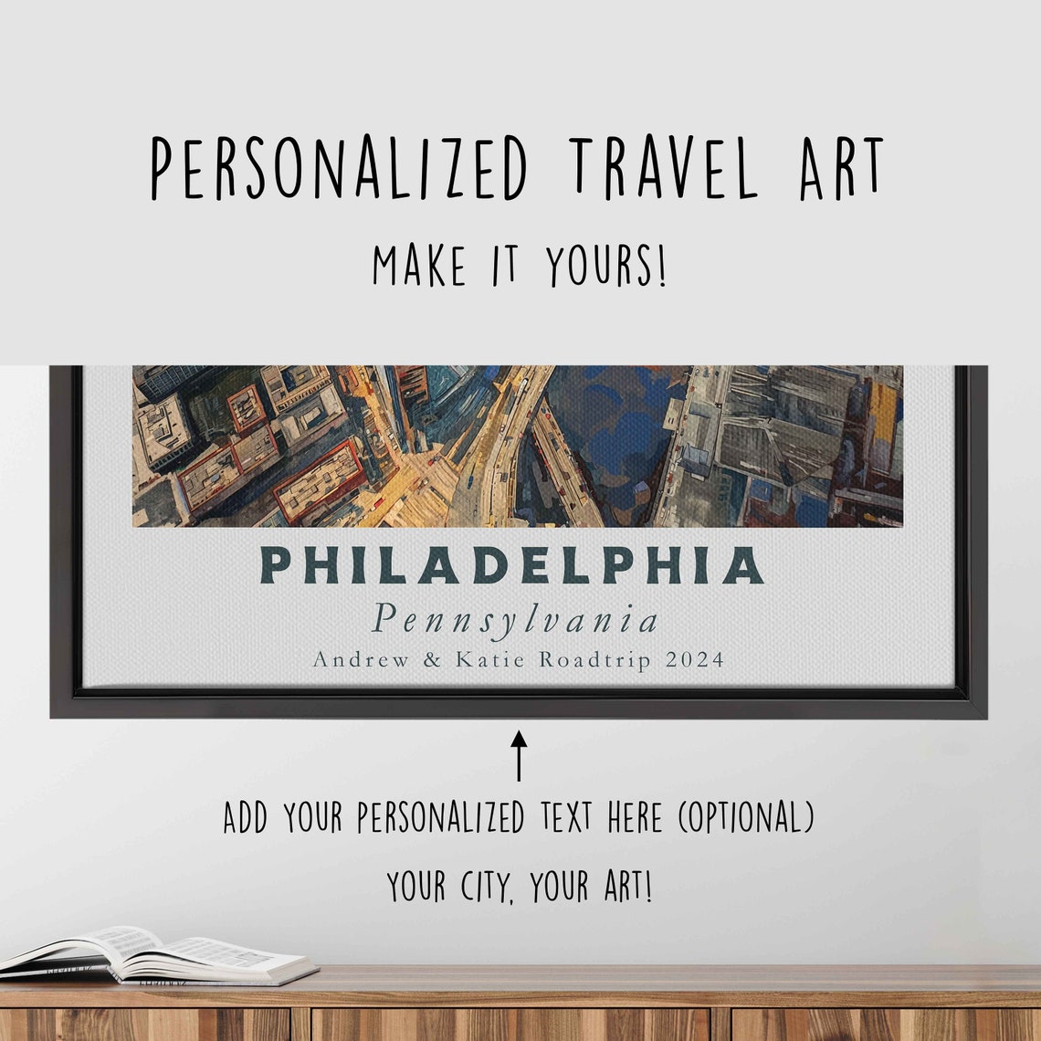 Philadelphia Pennsylvania Center City Aerial Skyline River Day Poster - Image 4