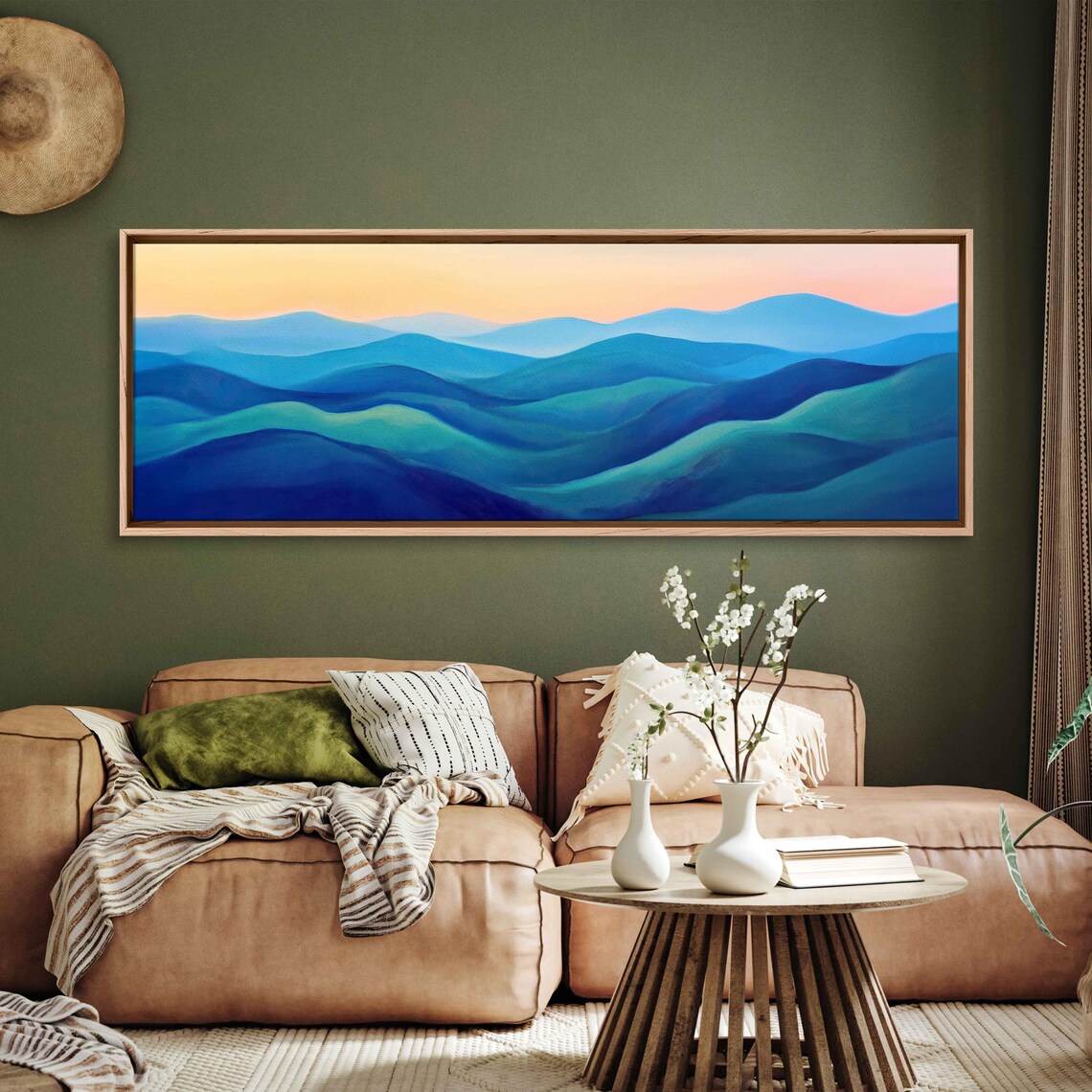 Blue Ridge Mountains Landscape, Sunset Glow