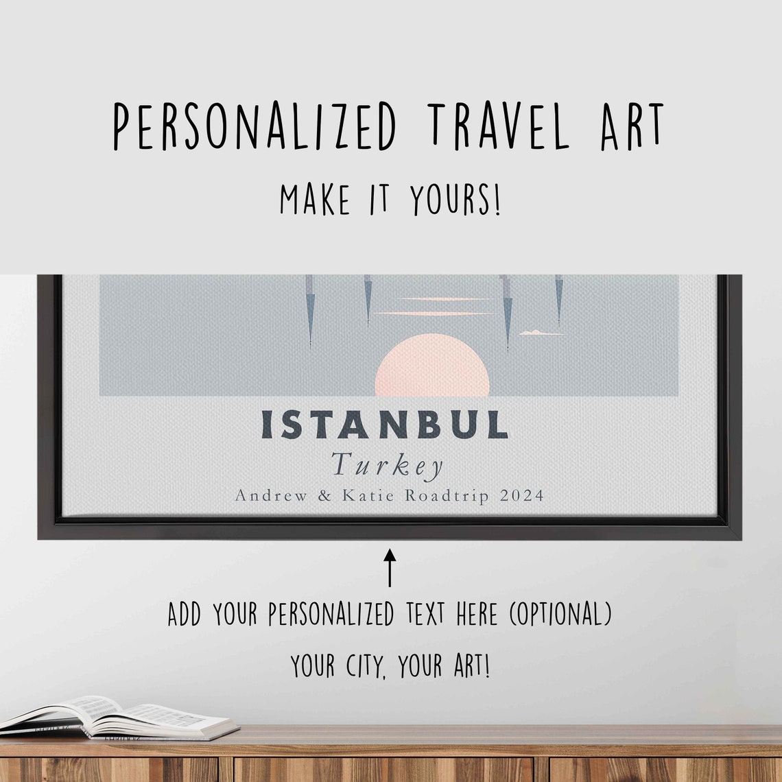 Istanbul Turkey Grand Mosque Pink Sun Reflection Travel Poster Art - Image 4