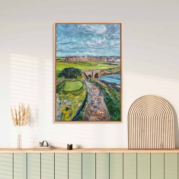 St Andrews Links Old Course Castle Clubhouse Scotland Wall Art Print Gift For Golfer Gift For Him Ready To Hang
